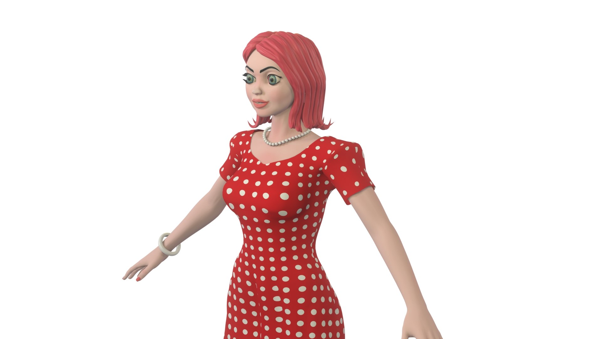 The girl from 60s 63 model - TurboSquid 2034445