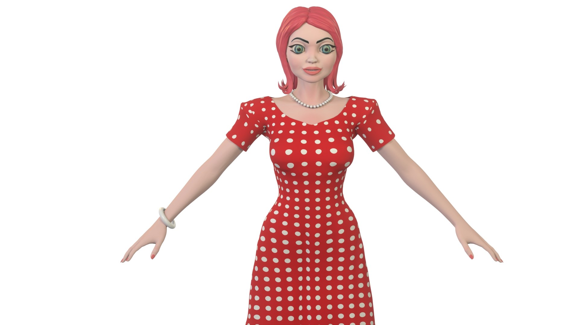 The girl from 60s 63 model - TurboSquid 2034445