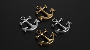 3D Cartoon Ship Anchor