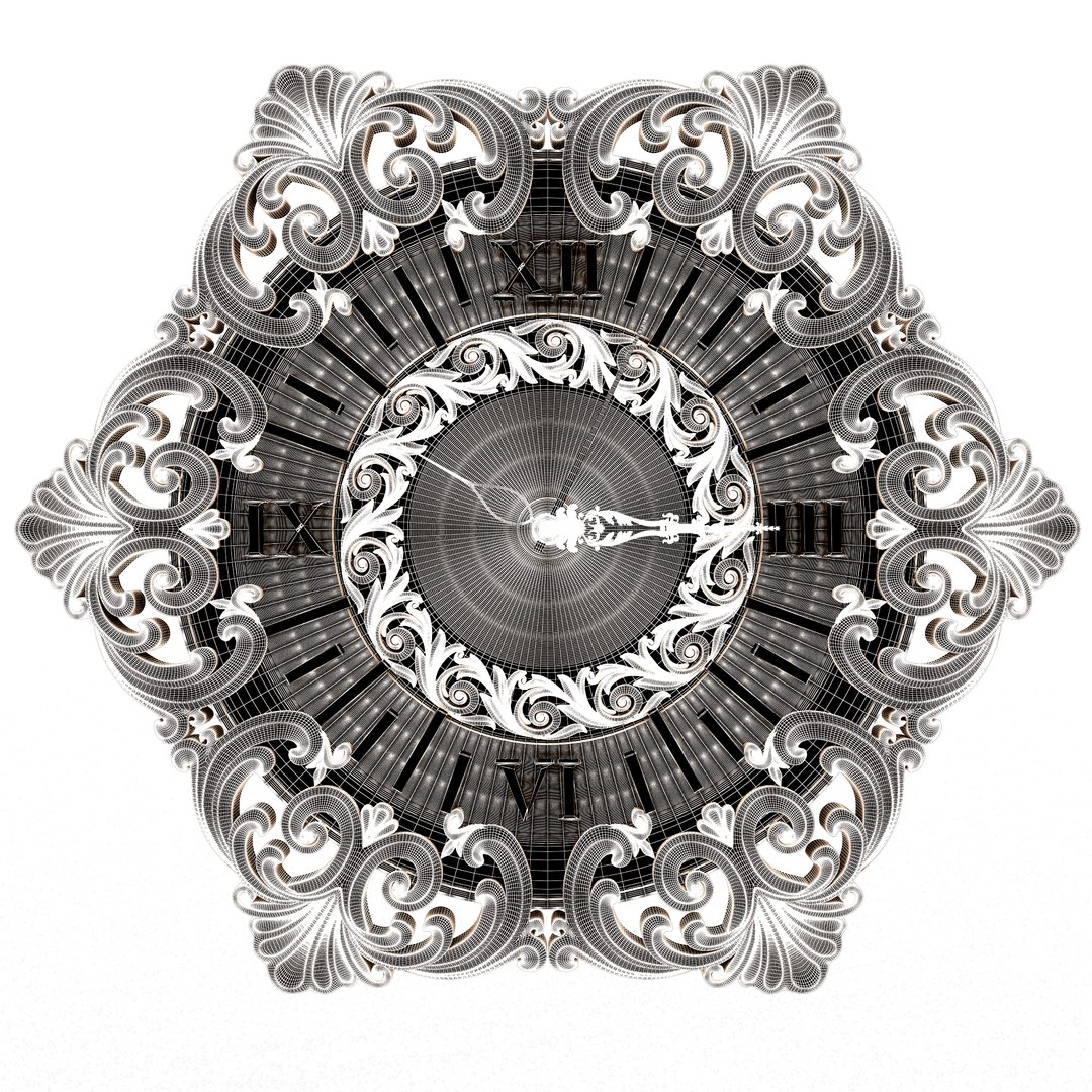 3D model Classic Wall Clock 07 Chrome - TurboSquid 2137333