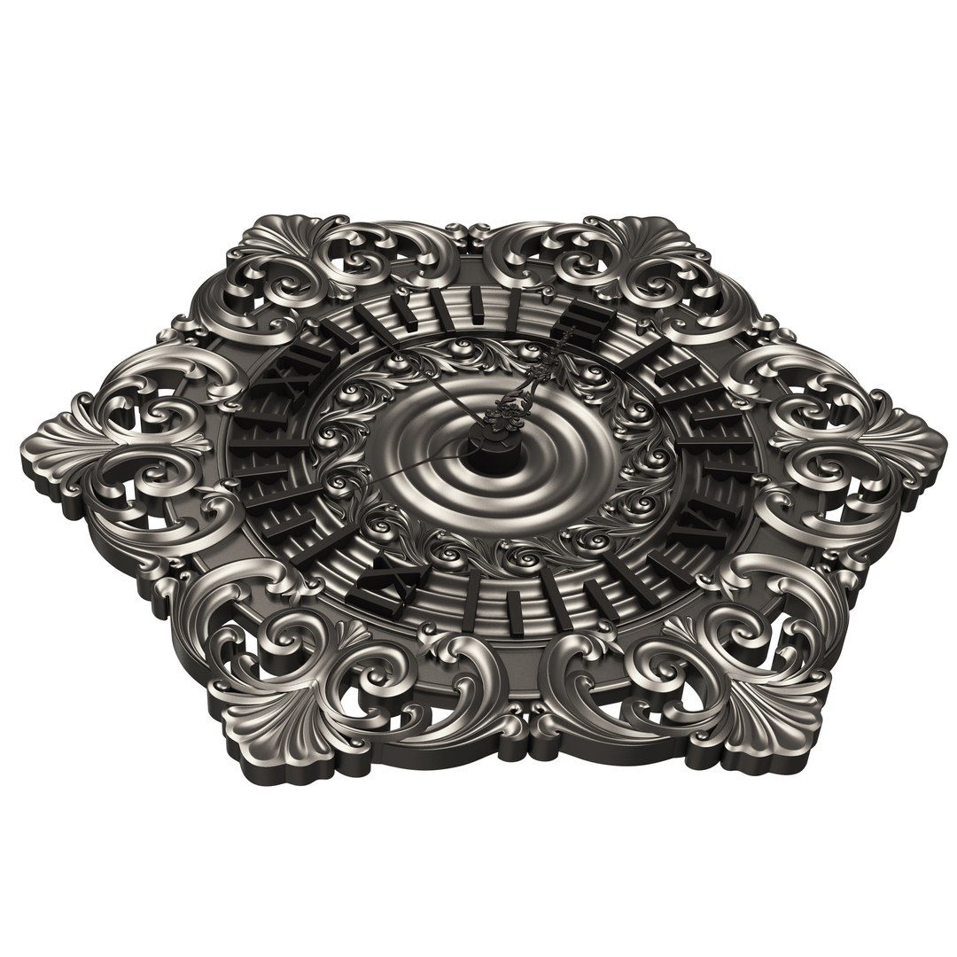 3D model Classic Wall Clock 07 Chrome - TurboSquid 2137333