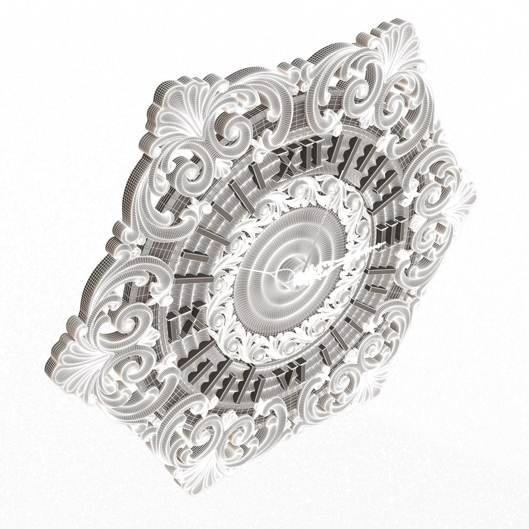 3D model Classic Wall Clock 07 Chrome - TurboSquid 2137333