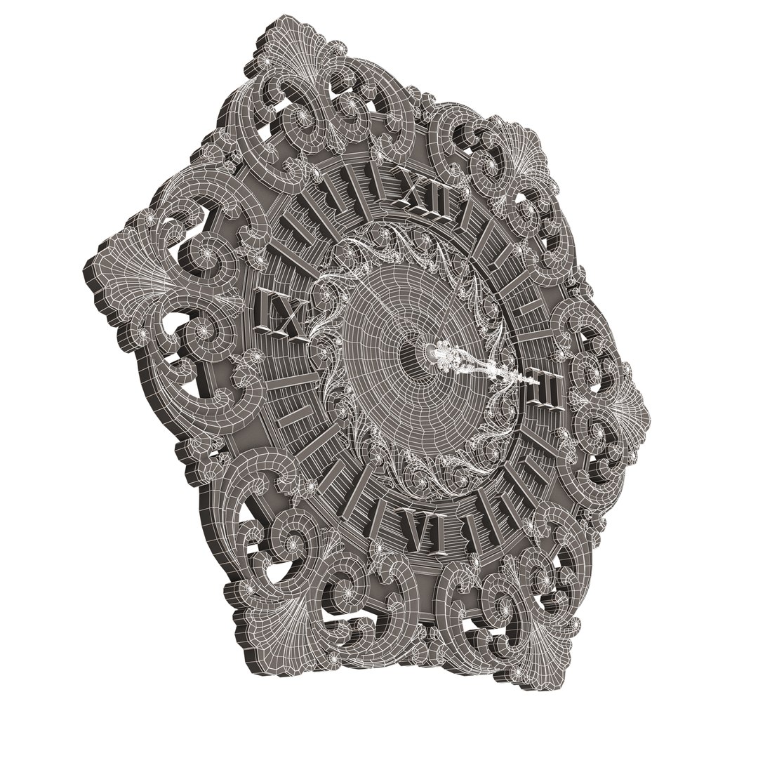 3D model Classic Wall Clock 07 Chrome - TurboSquid 2137333