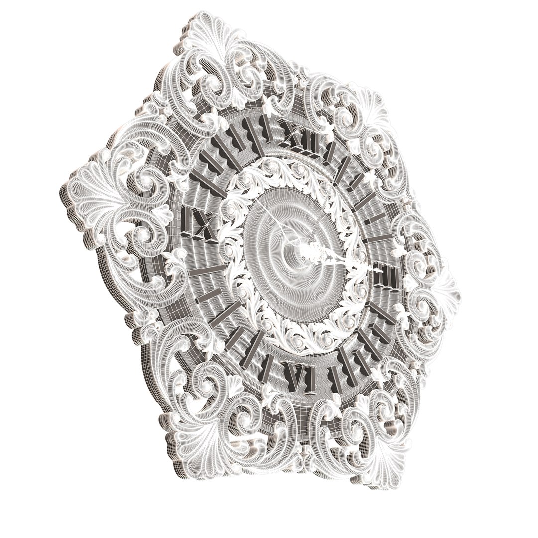 3D model Classic Wall Clock 07 Chrome - TurboSquid 2137333
