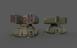Sci-Fi MissileTurret 3D model