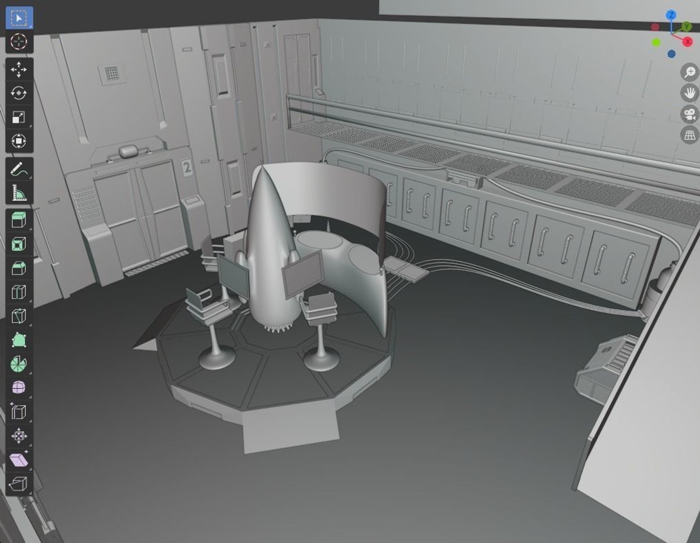 3D Sci-fi Cockpit - TurboSquid 2133042