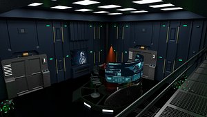 3D Sci-fi cockpit