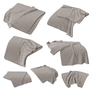 soft throw blanket 3D