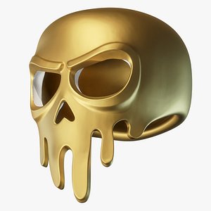 Melting Skull Mask 3D