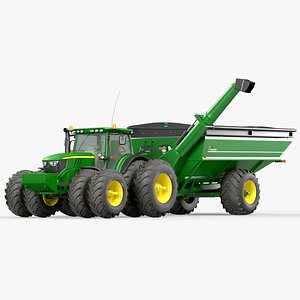 Utility Tractor with Grain Cart