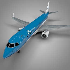 klm embraer190 l630 3D