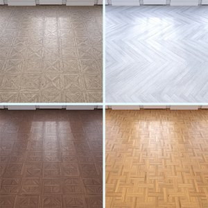 3D model Parquet - Laminate - Wooden floor 4 in 1