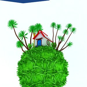 Small House On Green Earth