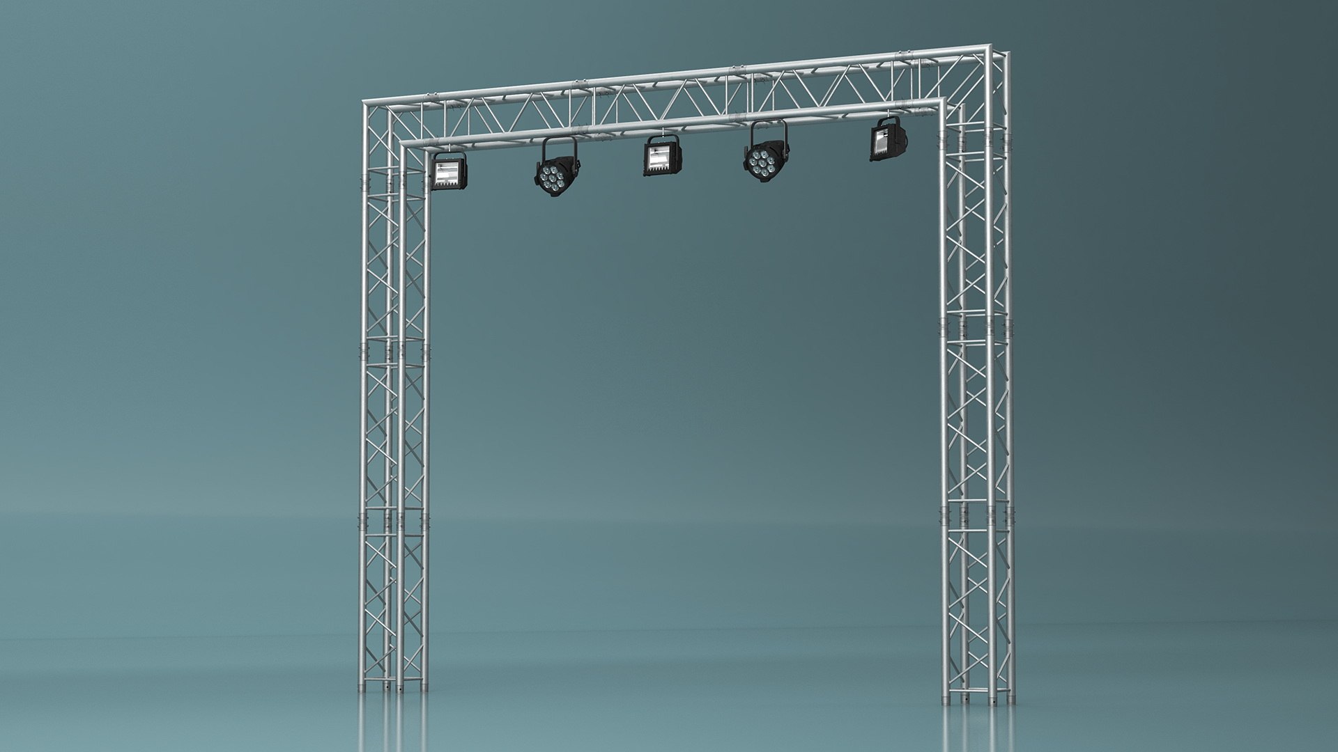 Square Truss Modular Light System 3D Model - TurboSquid 2264864