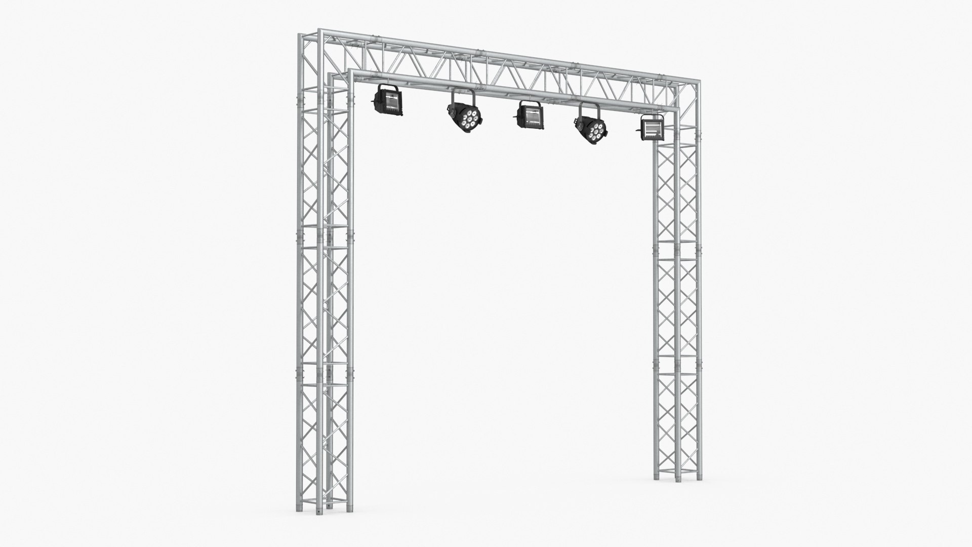 Square Truss Modular Light System 3D model preview