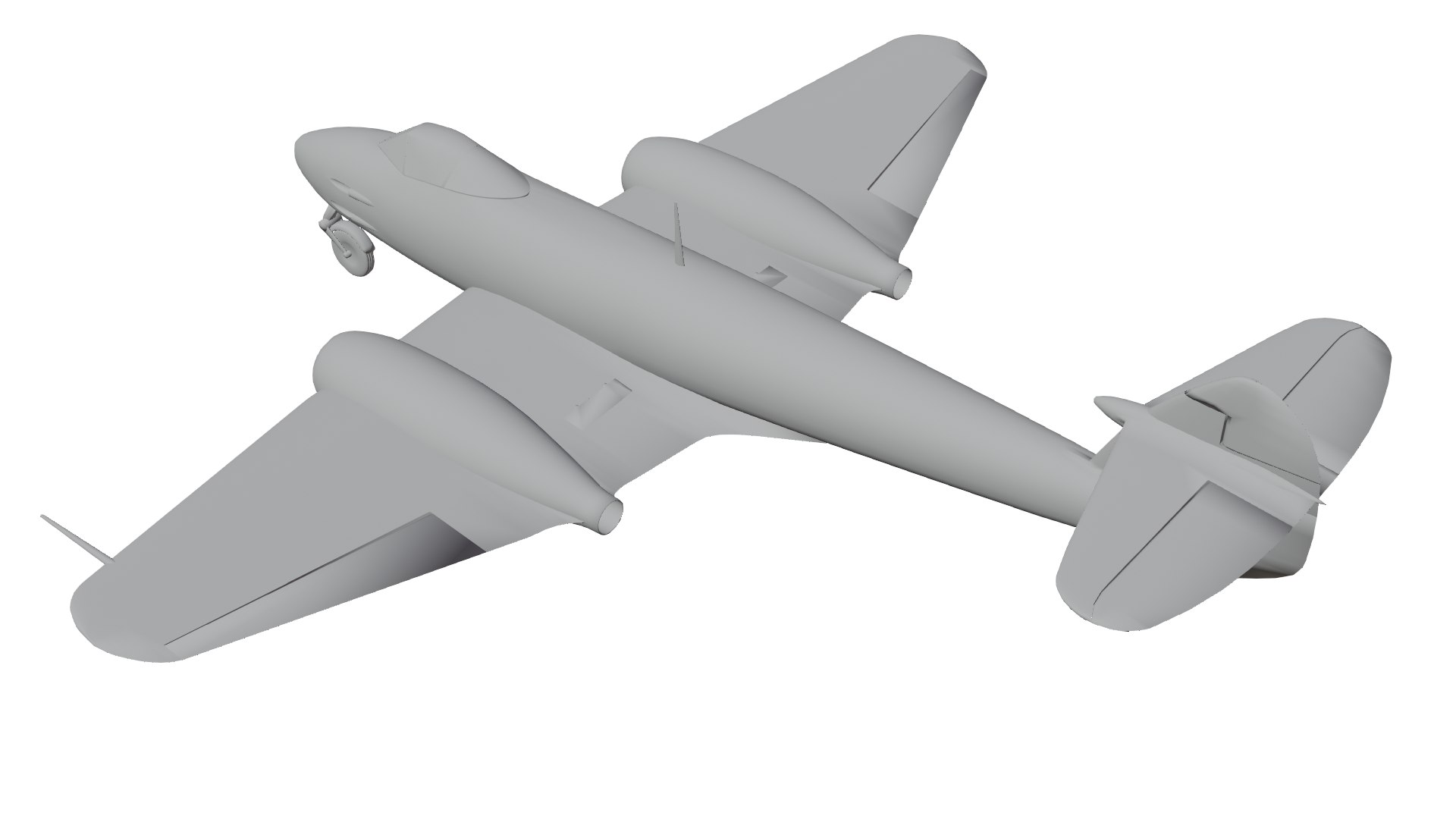 Gloster Meteor Jet Fighter 3d Model Turbosquid 2243707