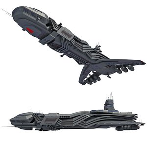 SciFi Frigate Spaceship HD