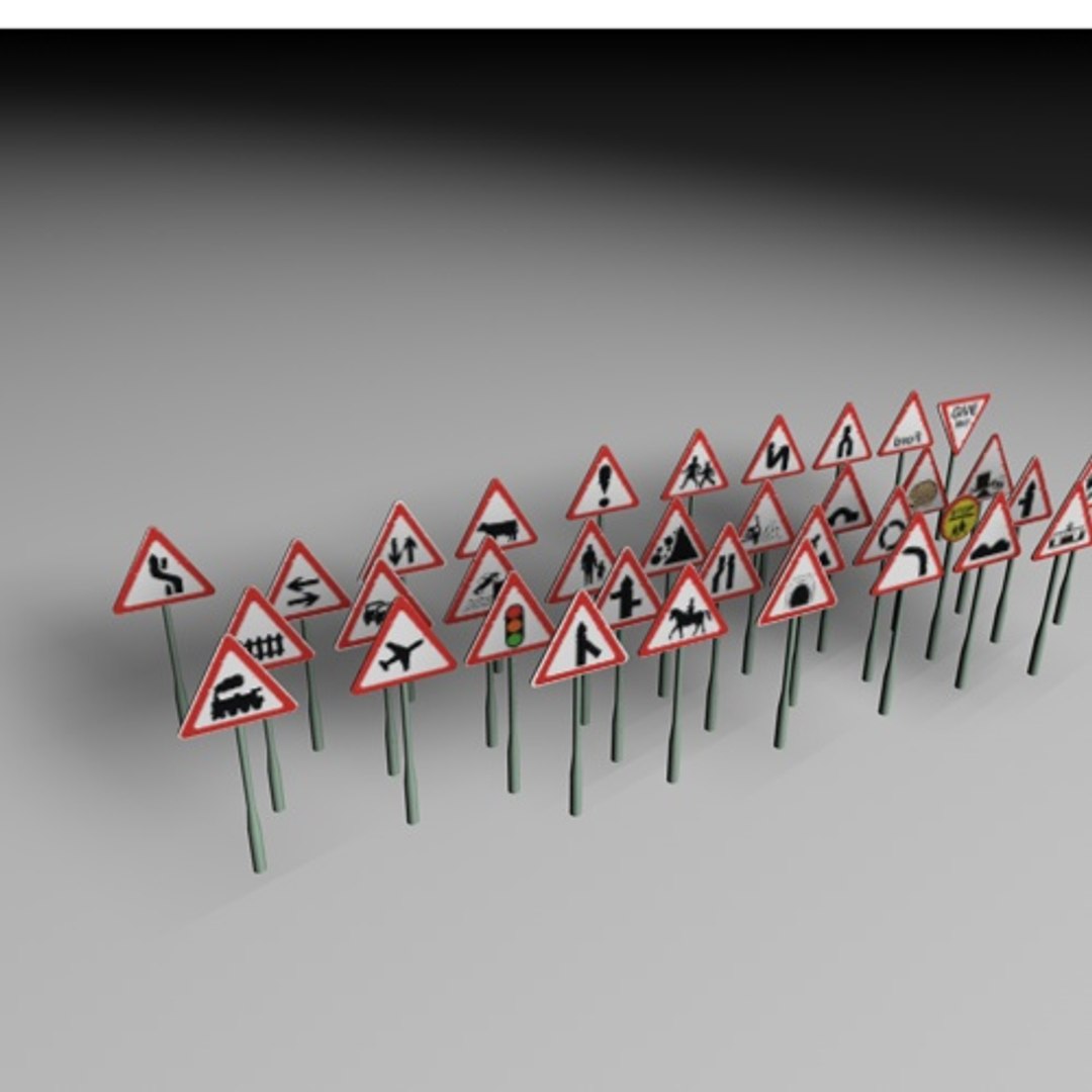 3d Road Signs