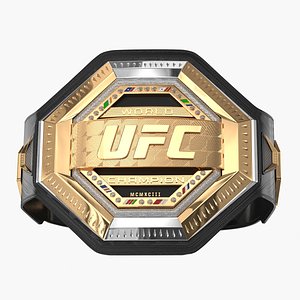 realistic ufc champion belt 3D model