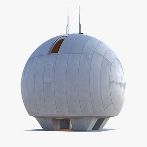 Futuristic Building 122 with Interior 3D model
