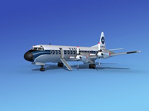 3d model propellers l188 electra lockheed