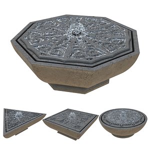 Classic Table Fountain Collection Ornamental 3D model