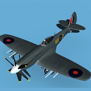 Supermarine Spitfire Mk XXIII V01 3D model