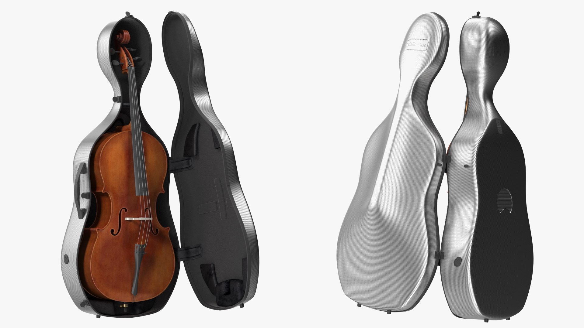 Cello Carbon Fiber Hard Case 3D model preview