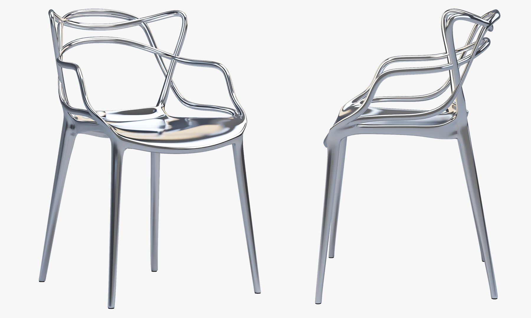 Kartell masters chair philippe 3D model TurboSquid 1429910