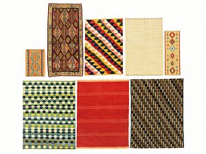 3D old vintage carpets
