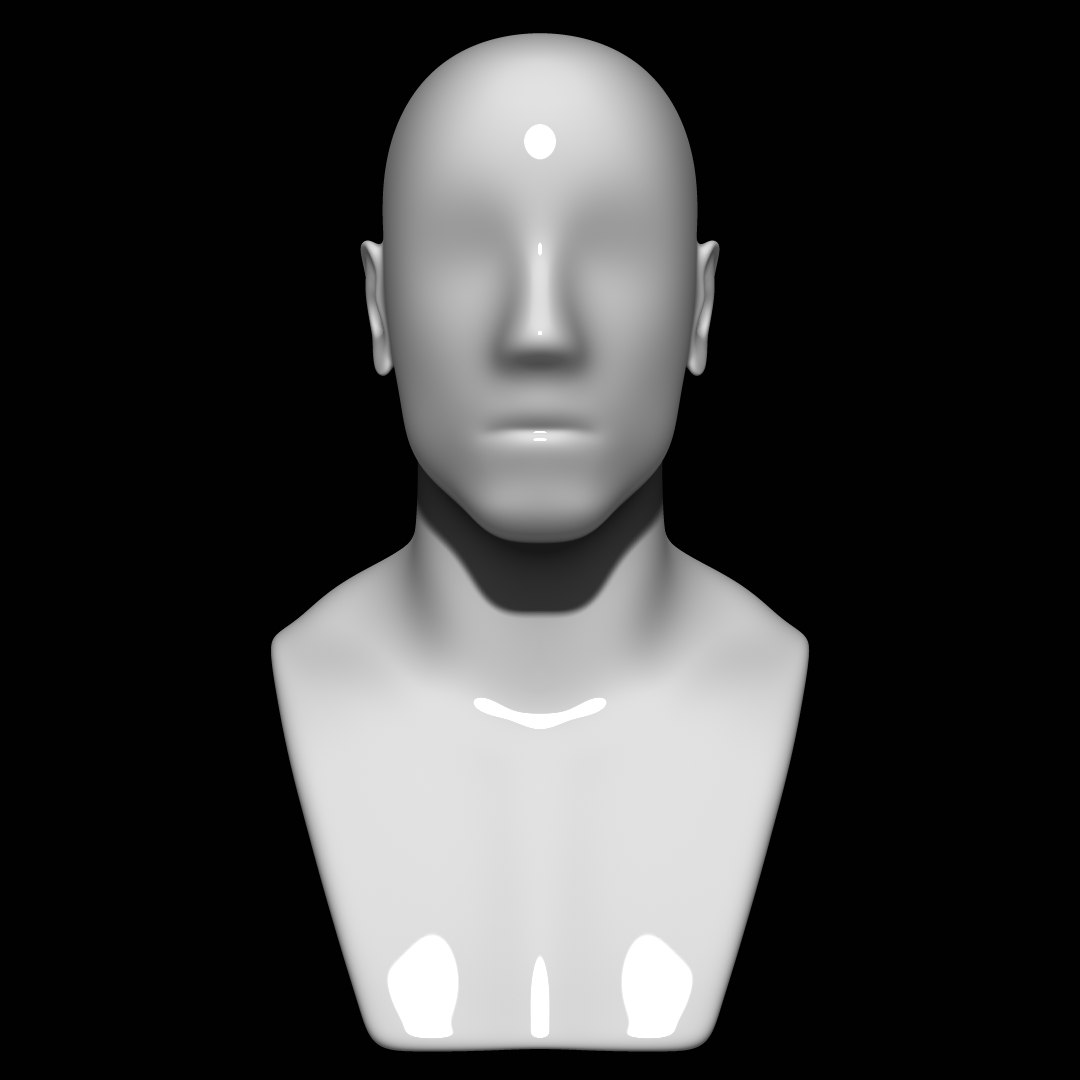 Male Head Of Styrofoam Stock Photo - Download Image Now - 3D