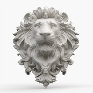 3D Lion Mascaron 3