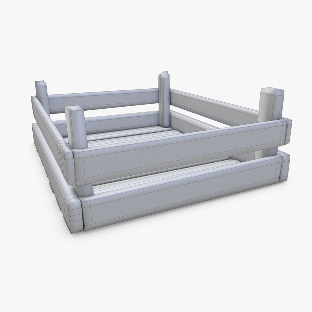 Wooden Box Small 3d Obj