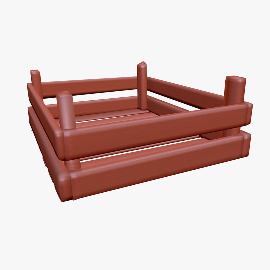 Wooden Box Small 3d Obj