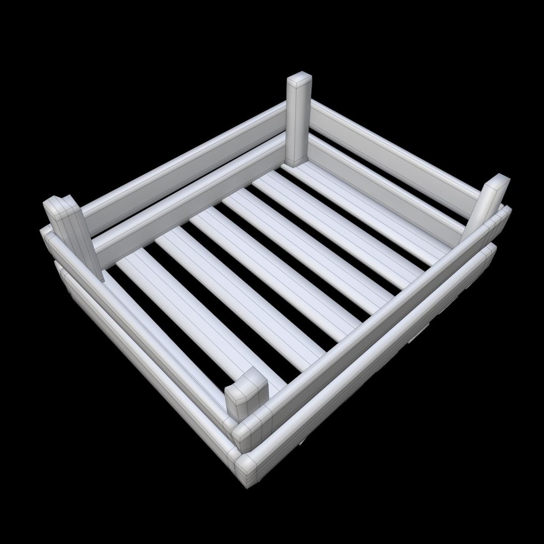 Wooden Box Small 3d Obj