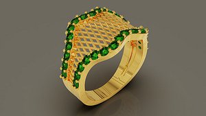 Prong set diamond textured ring