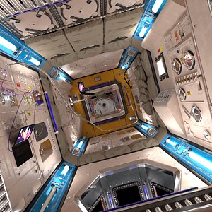 3D model ISS like SpaceStation Interior V1