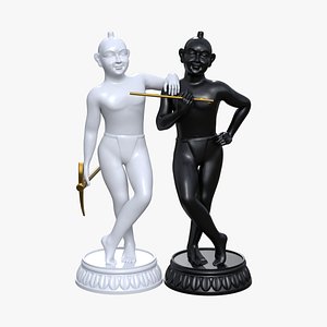 3D Murti Krishna Balarama model