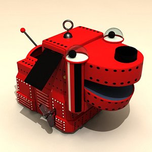 vintage toy robot space 3d max
