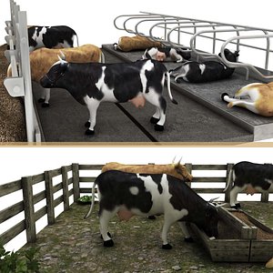 3D model cow farm 1