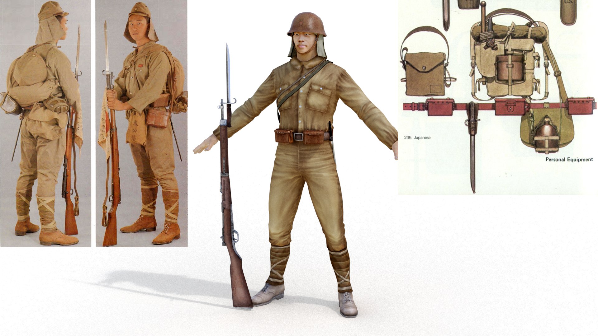 3D модель infantry japan 1941 - TurboSquid 2048993