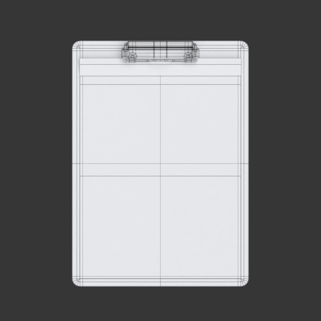 3D Board Clipboard Model - TurboSquid 1701241