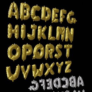 3D Alphabet balloon model