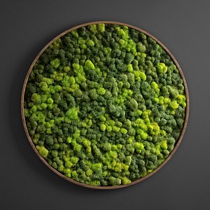 panel moss circle 3D model