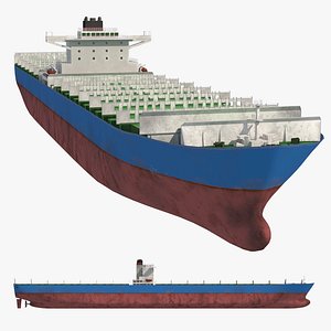 Cargo ship Low-poly AP model