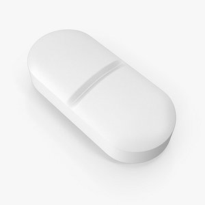 3D White Pill model