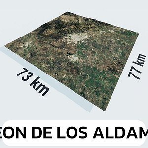 Leon de los Aldama Mexico City Landscape 3D Model
