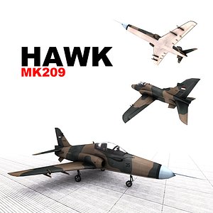 3d model of bae hawk mk 209