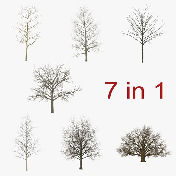 3ds max winter trees