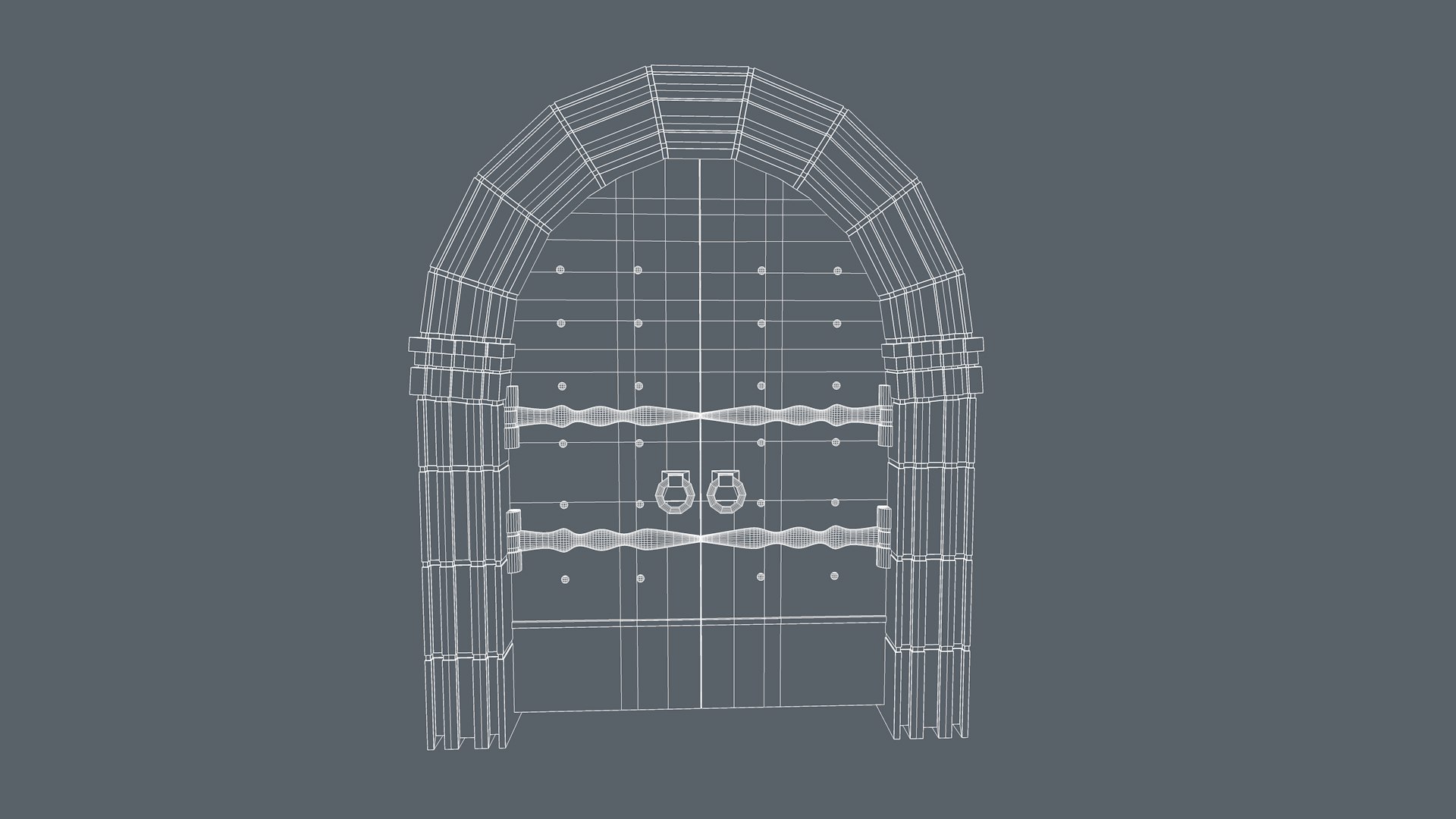 Medievil Door 3D model https://p.turbosquid.com/ts-thumb/CK/Jey4wg/bd/wireframe0001/png/1779296328/1920x1080/fit_q87/41b77a030b4435e413de82abdcece3c9ff836733/wireframe0001.jpg